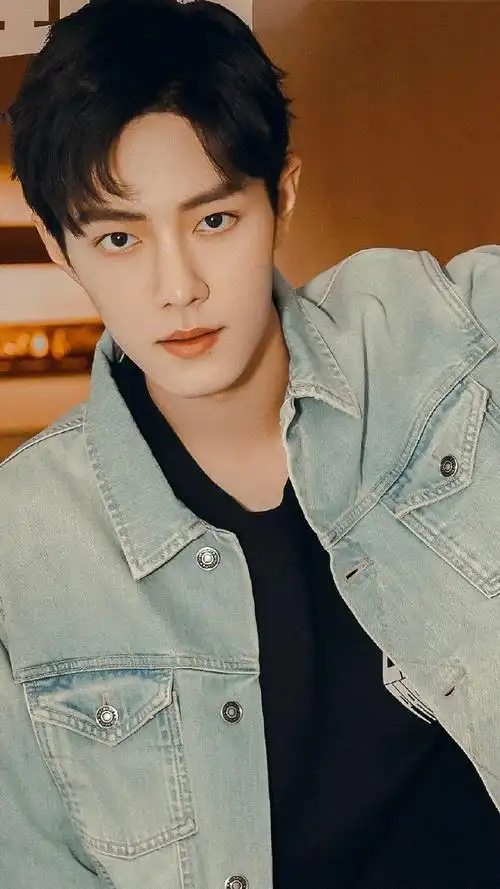 日系帅哥肖战牛仔外套五官英俊帅气时尚小哥哥写真