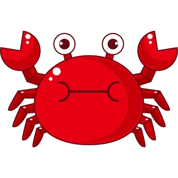 卡通手绘红色螃蟹