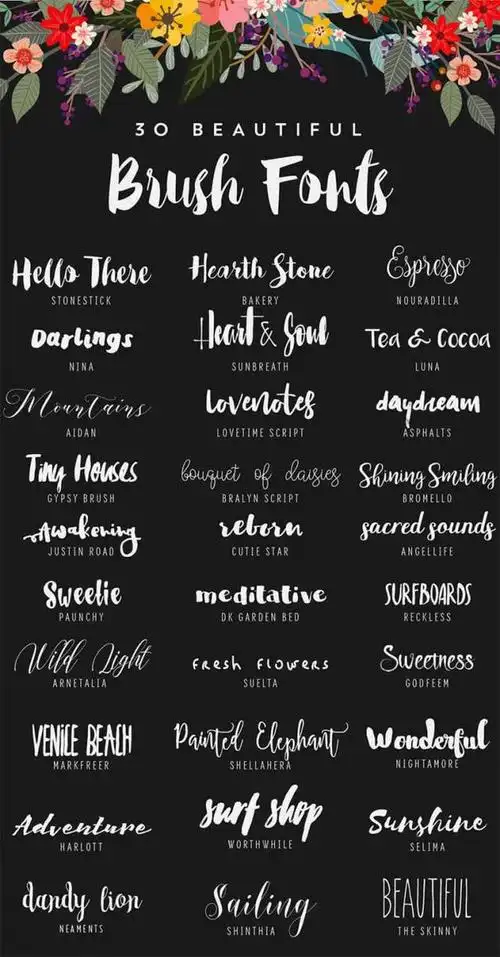 精选下载国外63款手写英文字体