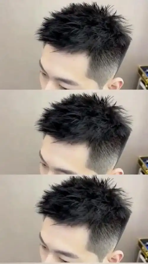 玉林烫发染发#一款属于男生的前剌纹理,痞帅痞帅