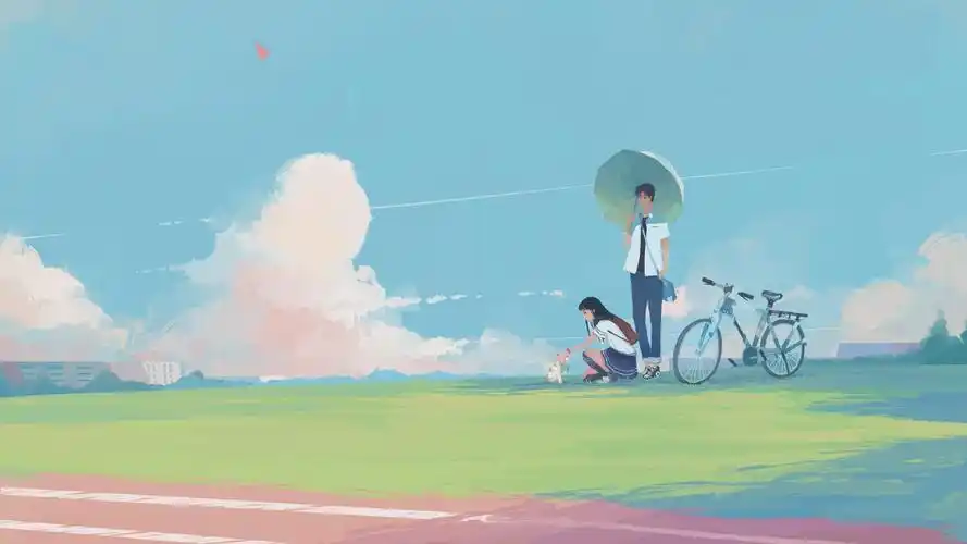 治愈系简约意境手绘插画桌面壁纸_风格壁纸_壁纸下载_美桌网