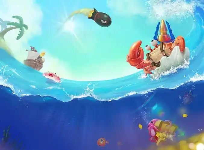 捕鱼登录界面背景图