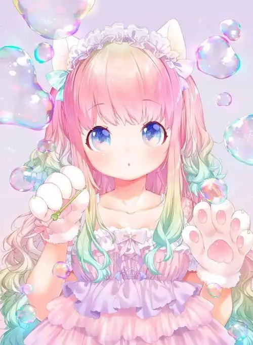 粉系少女二次元超可爱高清壁纸无水印分享_腾讯新闻