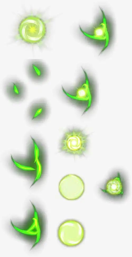 绿色攻击特效免抠素材免费下载_觅元素51yuansu.com