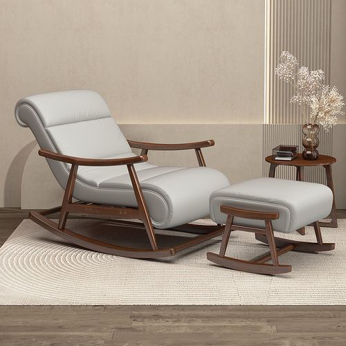 实木摇摇椅逍遥椅新中式懒人沙发北欧躺椅设计师椅家用阳台休闲椅