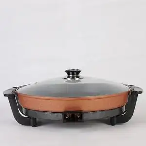 润禾大号电煎锅平底锅插电多功能电热锅家用电饼铛煎包煎饺烙饼锅