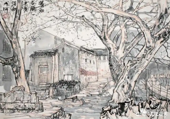 朴素与静气的世外桃源著名画家孙成河于广西黄姚古镇写生有感