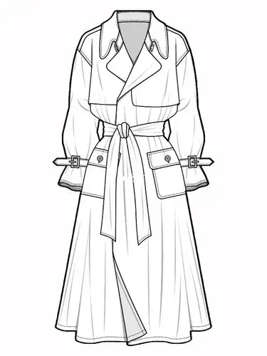 服装设计款式图|风衣款式图|可临摹学习70157015_风衣_设计