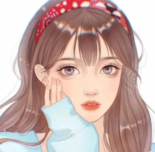 甜酷系手绘女生头像_微信_壁纸_后腿