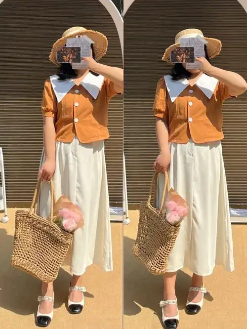 145104微胖小个子宝妈初夏显高显瘦穿搭