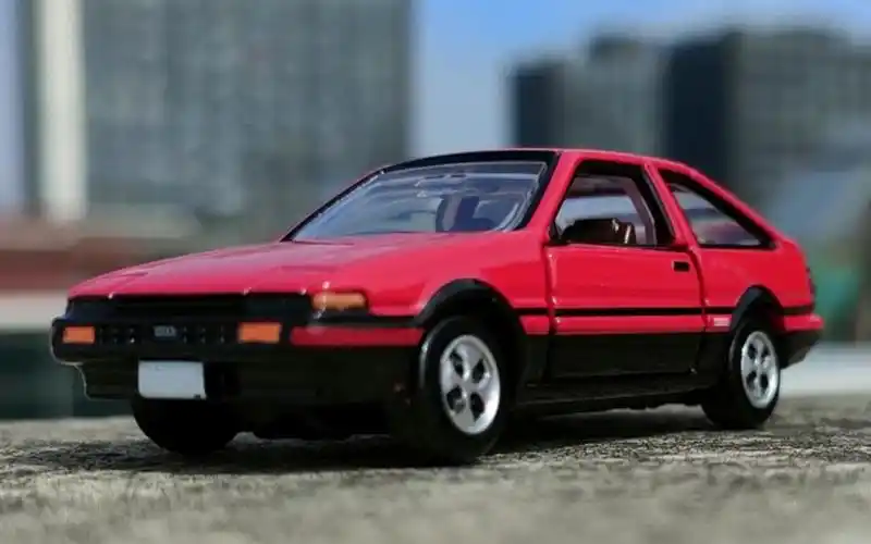 tomy多美卡合金小车黑盒tp40号头文字d车模ae86红色初回版 咱们秋名山