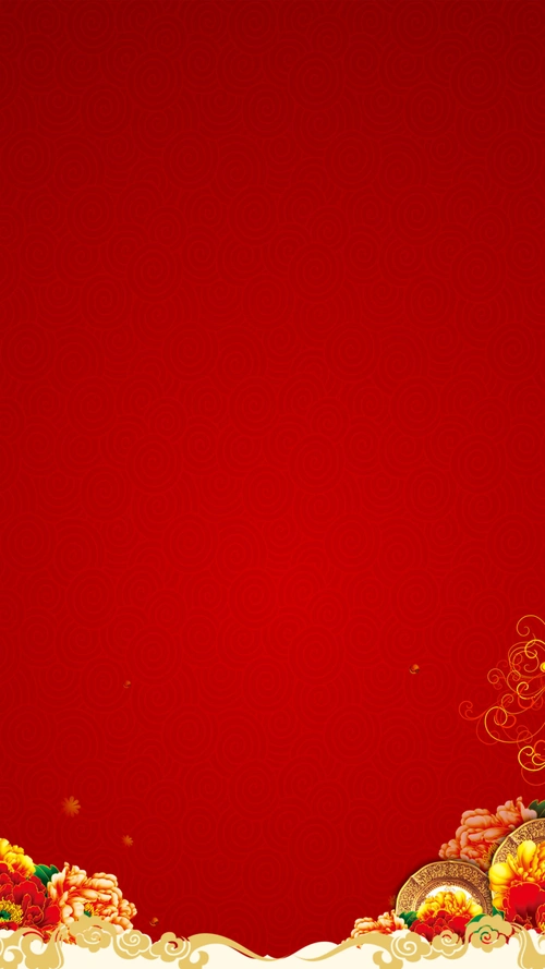 邀请函中国风红色背景psd分层h5背景