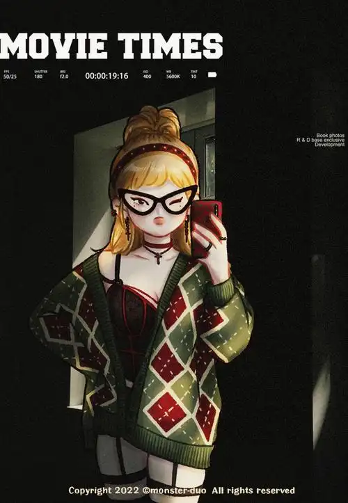 辣妹日常穿搭插画图片壁纸