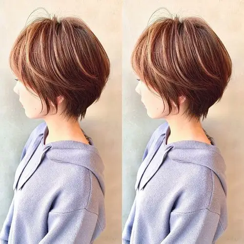 这才叫短发立体蓬松很有线条感你那只是把头发剪短了