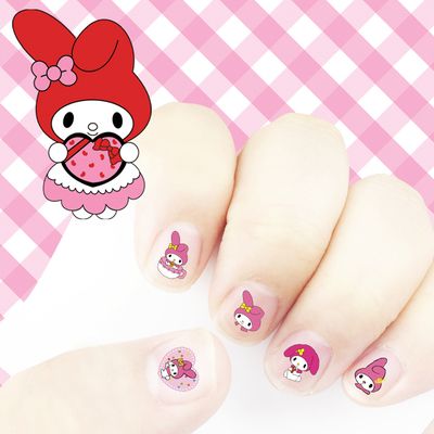 美乐儿童指甲贴女孩女童小孩美甲可爱卡通防水宝宝手指甲贴纸