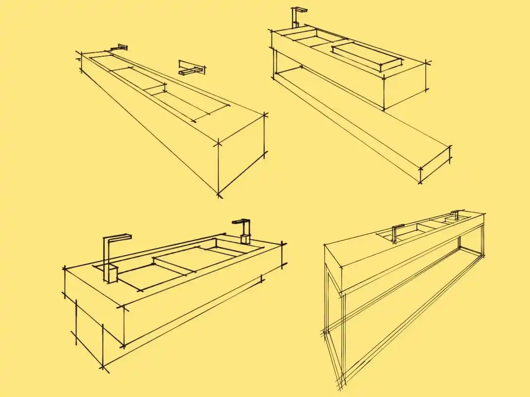洗手台的多种做法.#设计手绘 #室内设计 #草图 - 抖音