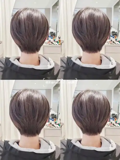 可甜可盐韩式超短发超好看的后脑勺喔