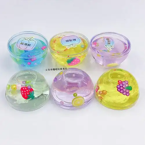 x 金碗起泡胶高透 水果装饰好看史莱姆 好拉伸不黏手水晶泥好玩