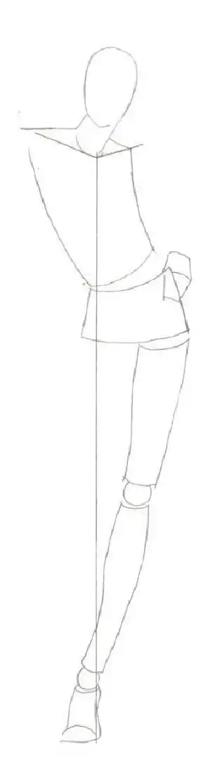 3/4侧面人体造型的绘制步骤