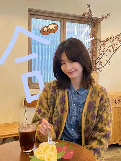 江疏影晒涂鸦图庆祝粉丝生日