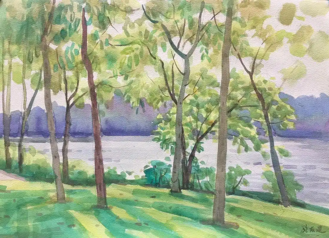 《风景水彩画》大自然在瞬息万变中呈现出来美是非常奇妙的,我为之所