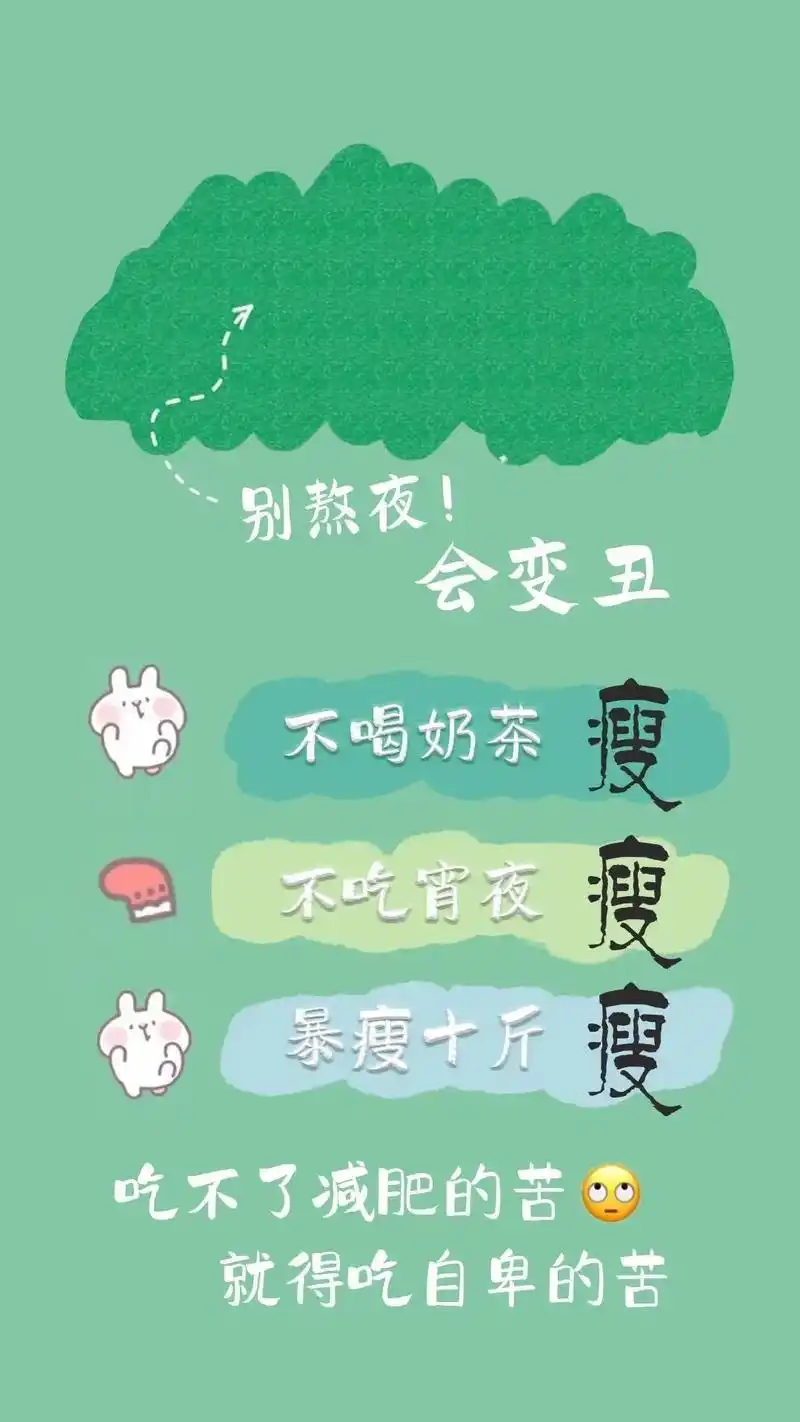 不喝奶茶,我要瘦#减肥壁纸#逆袭减肥  @抖音小助手  - 抖音