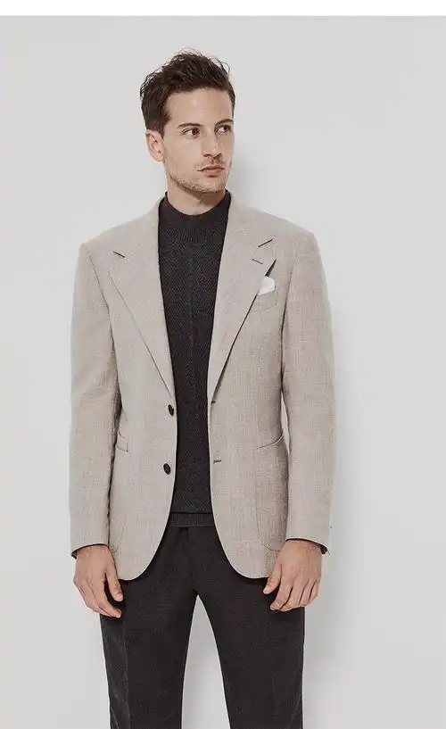 by creations lite/柏品 美利奴羊毛单西 法兰绒商务正装西装外套