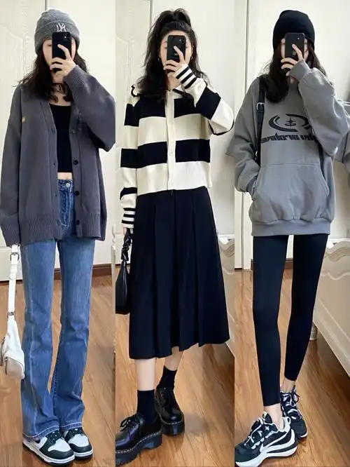 甜酷女孩一周多风格穿搭秋冬显高显瘦搭配