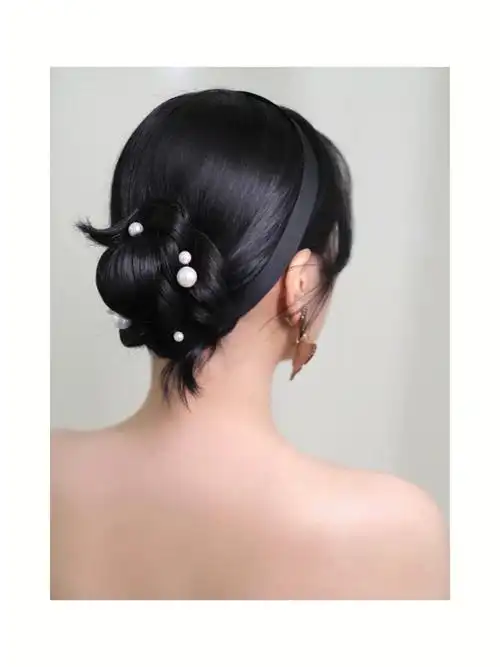 婚礼当天好看又气质的低盘发髻谁能不爱