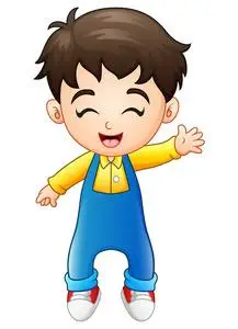 小男孩站着图片