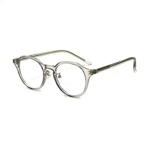 日系ins透明灰色镜框近视近视眼眼镜学生圆脸眼镜架