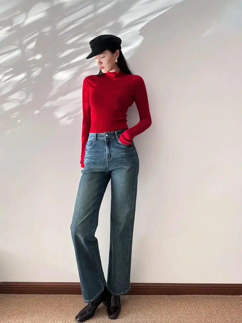 175高个子女生 过年穿搭.新年必不可少的红色 选择了偏暗的 - 抖音