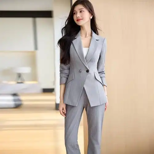 春秋长袖小西服套装职业女装修身帅气ol白领办公经理老板工装时尚