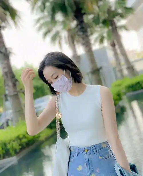 宋茜白色t恤生活照合集