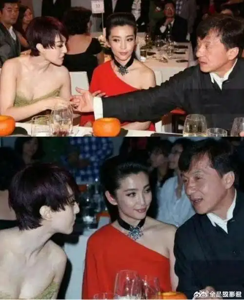 李冰冰当年像是个电灯泡,后来成龙还是站中间合了照