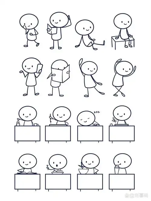 分享一组可爱的简笔画,尤其是家里有小朋友的#动态连更挑战# #立秋