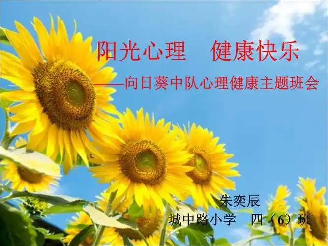 "阳光心理-健康快乐"主题班会讲解.ppt