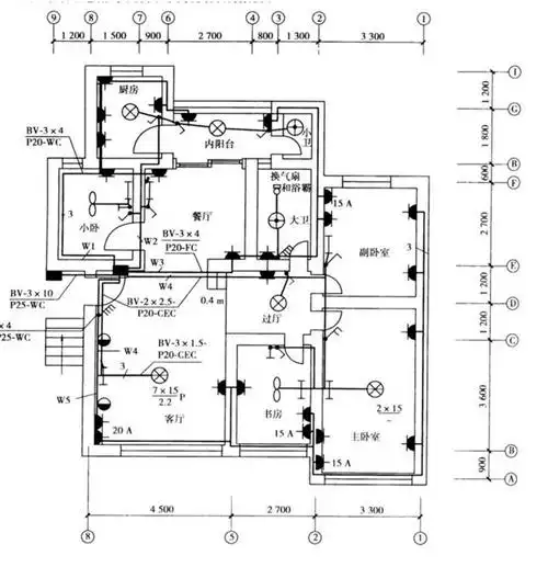 关于建筑图纸的电路问题