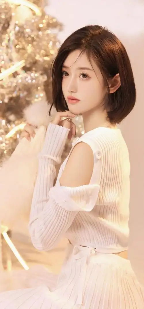 高清壁纸短发清纯女神