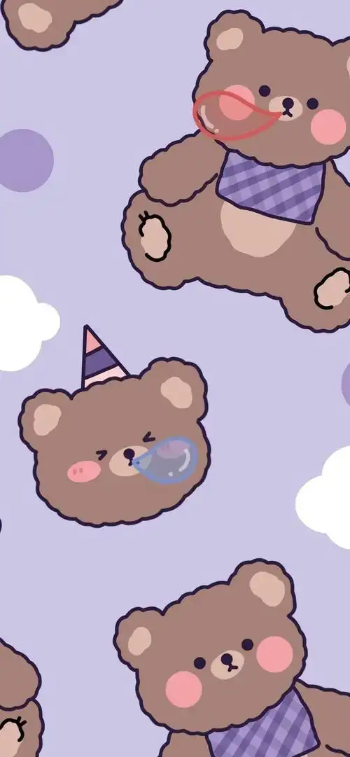 女生会喜欢的超可爱小熊卡通壁纸
