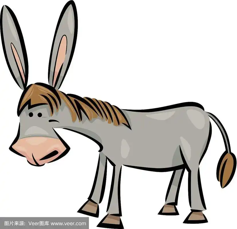 驴的卡通插图