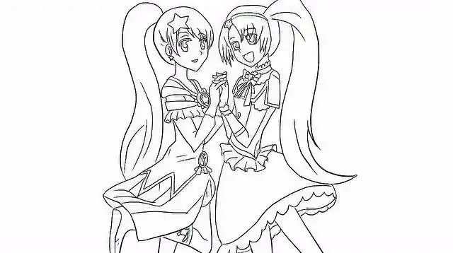 巴啦啦小魔仙之开心的贝贝公主与雅雅公主儿童卡通简笔画