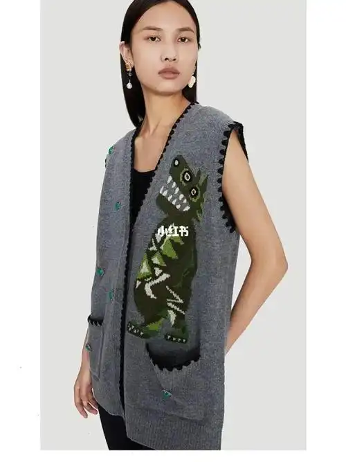 设计师品牌uooyaa乌丫怪兽针织马甲