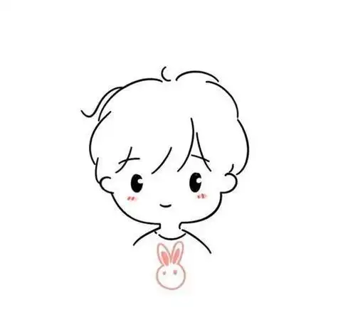 简笔画手绘头像q版可爱男生