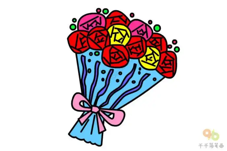 送给妈妈的鲜花简笔画