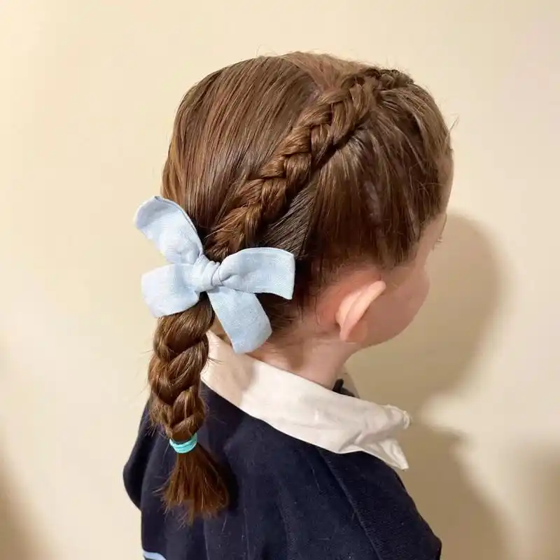 小女孩发型简单扎发推荐低扎侧边马尾辫 #低马尾扎发# #低马尾这样扎