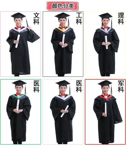 文理工科学位服_学士服批发 硕士服博士服男女学生毕业照文理工科 -