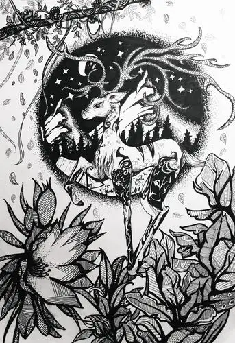 艺苑画室初中线上课程——黑白设计画