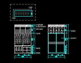 儿童房衣柜立面图