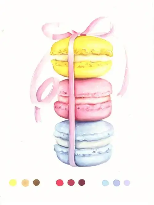 临摹彩色马卡龙